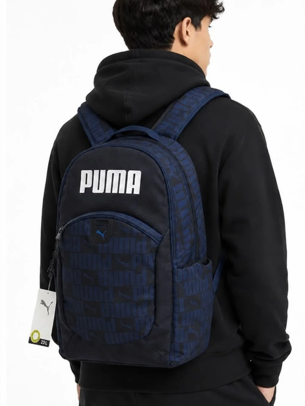 Puma Navy and Black Men's Logo Backpack